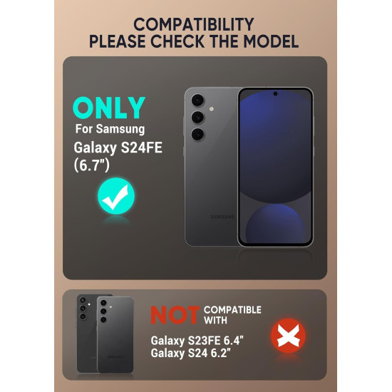 Θήκη Samsung Galaxy S24 FE Supcase Unicorn Beetle Pro Ανθεκτική Full Body 360° με KickStand - Black (843439151581)