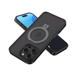 Θήκη iPhone 16 Pro Max Spacecase Ring Pro Mag Σκληρή με MagSafe & KickStand - Black (5905719112226)