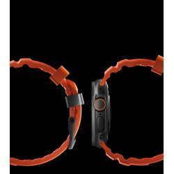 Λουράκι Apple Watch Ultra/SE/11/10/9/8/7/6/5/4 (49/46/45/44mm) Nomad Rocky Point Band Αδιάβροχο FKM & Τιτάνιο - Magma / Black (NM014865858)