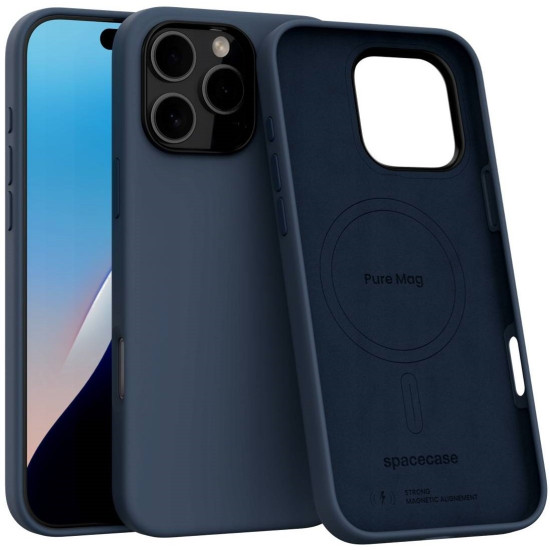 Θήκη iPhone 16 Pro Spacecase Pure Mag Σκληρή με MagSafe - Dark Blue (5905719112288)