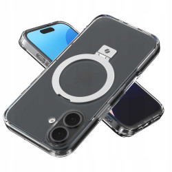 Θήκη iPhone 16 Spacecase Ring Pro Mag Σκληρή με MagSafe & KickStand - Clear (5905719112196)