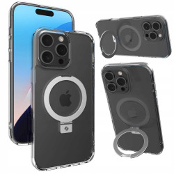 Θήκη iPhone 16 Pro Max Spacecase Ring Pro Mag Σκληρή με MagSafe & KickStand - Clear (5905719112233)