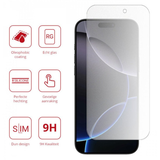 Tempered Glass iPhone 16 Pro Max Rosso Matte Glass Ματ Αντιχαρακτικό Γυαλί Προστασίας Οθόνης - Clear (8719246461057)