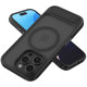 Θήκη iPhone 16 Pro Spacecase Stand Pro Mag Σκληρή με MagSafe & KickStand - Black (5905719112356)