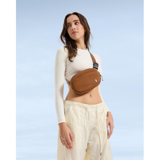Τσαντάκι Unisex Tomtoc SlingBean-T32 Belt Bag Μέσης / Χιαστί / Fanny Pack Αντικλεπτικό με RFID 1.5L - Caramel (T32S1Y1)
