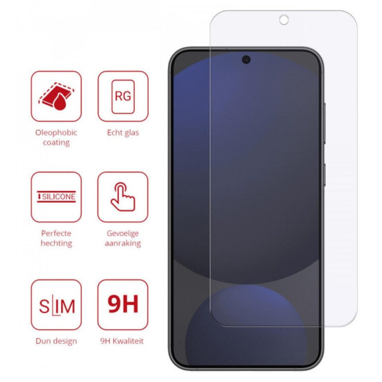 Tempered Glass Samsung Galaxy S24 FE Rosso Αντιχαρακτικό Γυαλί Προστασίας Οθόνης - Clear (8719246459030)