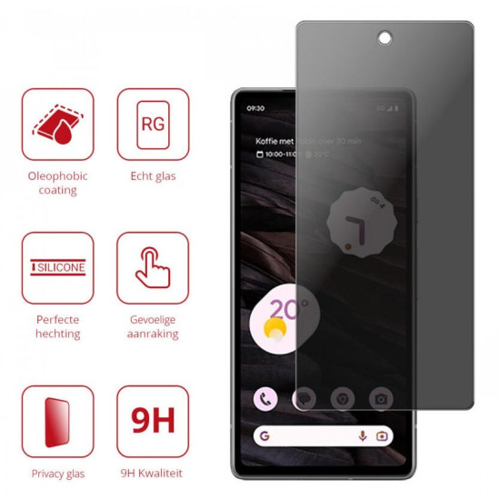 Tempered Glass Google Pixel 7a Rosso Privacy Αντιχαρακτικό Γυαλί Προστασίας Απορρήτου Οθόνης (8719246465024)