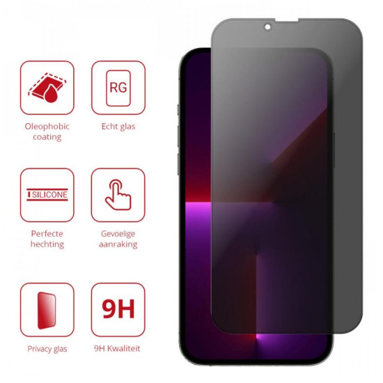 Tempered Glass iPhone 13 Pro Max Rosso Privacy Αντιχαρακτικό Γυαλί Προστασίας Απορρήτου Οθόνης (8719246465086)