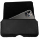 Universal Θήκη Rosso Deluxe Belt Case Δερμάτινη Ζώνης για Smartphones / Κινητά 18 x 9.5 cm - Black (8719246461910)