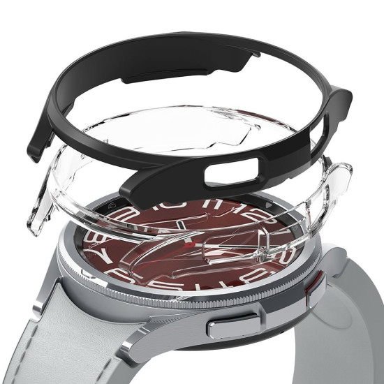 Θήκη Samsung Galaxy Watch 6 Classic 43mm Ringke Slim Case Σκληρή 2 Τεμάχια - Clear / Matte Black (8809919306294)
