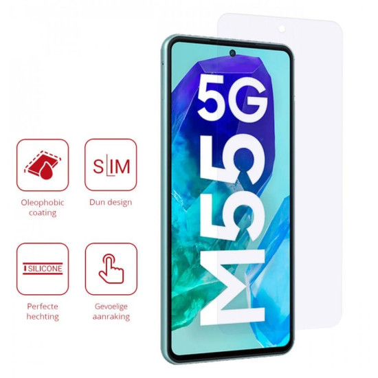 Μεμβράνη Προστασίας Samsung Galaxy M55 Rosso Ultra Clear Screen Protector Οθόνης 2 Τεμάχια - Clear (8719246458712)