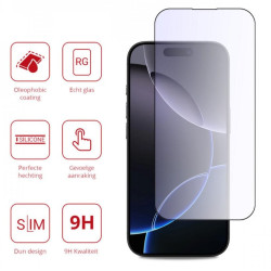 Tempered Glass iPhone 16 Pro Rosso Anti-Blue Light FullFace Αντιχαρακτικό Γυαλί Προστασίας Οθόνης - Black (8719246461002)