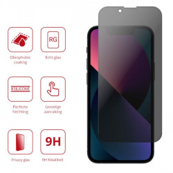 Tempered Glass iPhone 13 mini Rosso Privacy Αντιχαρακτικό Γυαλί Προστασίας Απορρήτου Οθόνης (8719246465079)