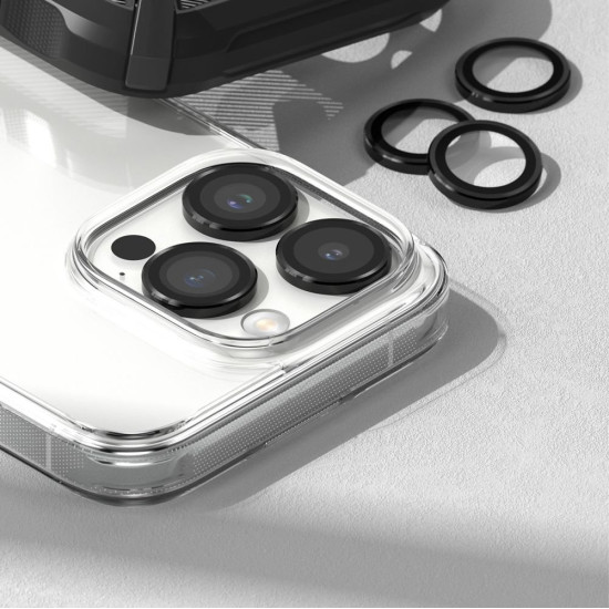 Tempered Glass iPhone 13 Pro / 13 Pro Max Spacecase QuickFit Camera Glass Αντιχαρακτικό Γυαλί Προστασίας για Φακό Κάμερας 2 Τεμάχια - Black (5905719112615)