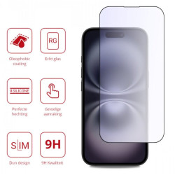 Tempered Glass iPhone 16 Rosso Anti-Blue Light FullFace Αντιχαρακτικό Γυαλί Προστασίας Οθόνης - Black (8719246460982)