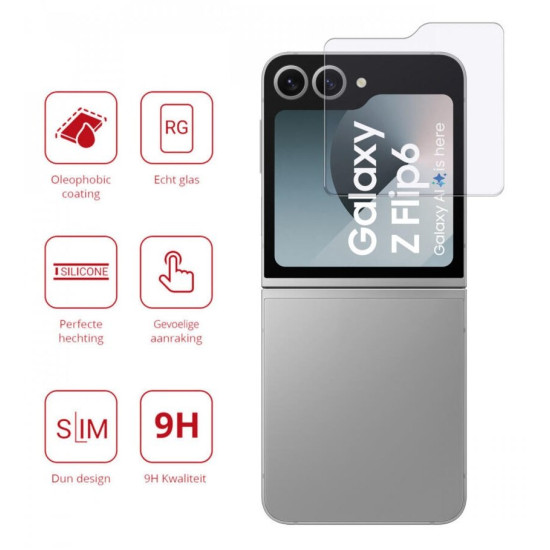 Tempered Glass Samsung Galaxy Z Flip7 FE / Z Flip6 Rosso Αντιχαρακτικό Γυαλί Προστασίας Εξωτερικής Μικρής Οθόνης - Clear (8719246459009)