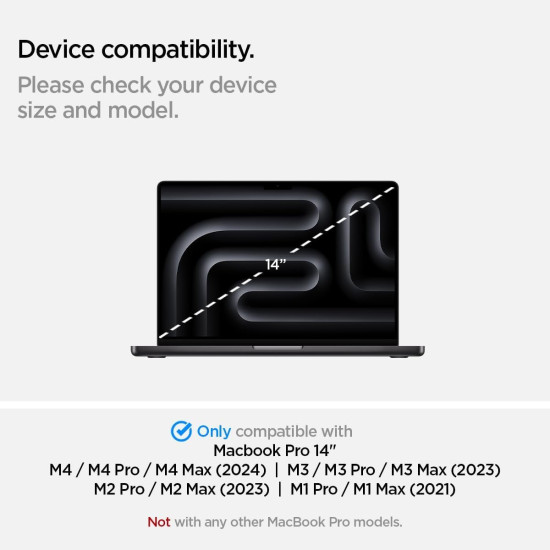 Μεμβράνη Προστασίας MacBook Pro 14" M1-M5 / M5 Pro / M5 Pro Max 2026 - 2021 Spigen Safe View Μαγνητική Απορρήτου Οθόνης - Privacy (AFL06158)