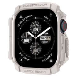 Θήκη Apple Watch 11 / 10 46mm Spigen Rugged Armor Ανθεκτική Σιλικόνης - Dune Beige (ACS08600)