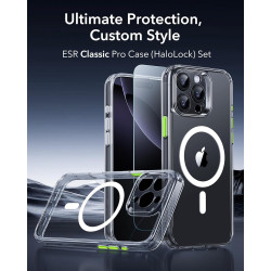 Θήκη & Tempered Glass iPhone 16 Pro ESR Classic Pro Set Ανθεκτική με MagSafe / Εναλλάξιμα Κουμπιά & Αντιχαρακτικό Γυαλί Προστασίας Οθόνης - Clear (4894240221877)