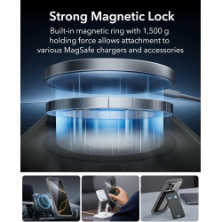 Θήκη & Tempered Glass iPhone 16 Pro ESR Classic Pro Set Ανθεκτική με MagSafe / Εναλλάξιμα Κουμπιά & Αντιχαρακτικό Γυαλί Προστασίας Οθόνης - Frosted Grey (4894240230039)