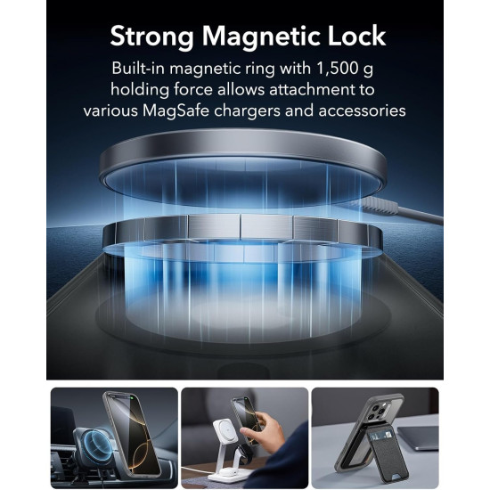 Θήκη & Tempered Glass iPhone 16 Pro ESR Classic Pro Set Ανθεκτική με MagSafe / Εναλλάξιμα Κουμπιά & Αντιχαρακτικό Γυαλί Προστασίας Οθόνης - Frosted Grey (4894240230039)