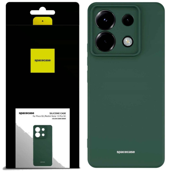 Θήκη Xiaomi Redmi Note 13 Pro 5G / Poco X6 Spacecase Silicone Case Σιλικόνης - Dark Green (5905719107994)