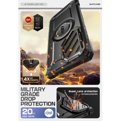 Θήκη Samsung Galaxy S25 Ultra Supcase Unicorn Beetle XT Mag Ανθεκτική MagSafe με Μεταλλικό Κάλυμμα για την Κάμερα - Black (843439156609)