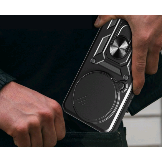 Θήκη Xiaomi Redmi Note 14 Pro 5G / Poco X7 Tech-Protect Camshield Pro Ανθεκτική με Κάλυμμα για την Κάμερα & Ring Holder - Matte Black (5906302361472)