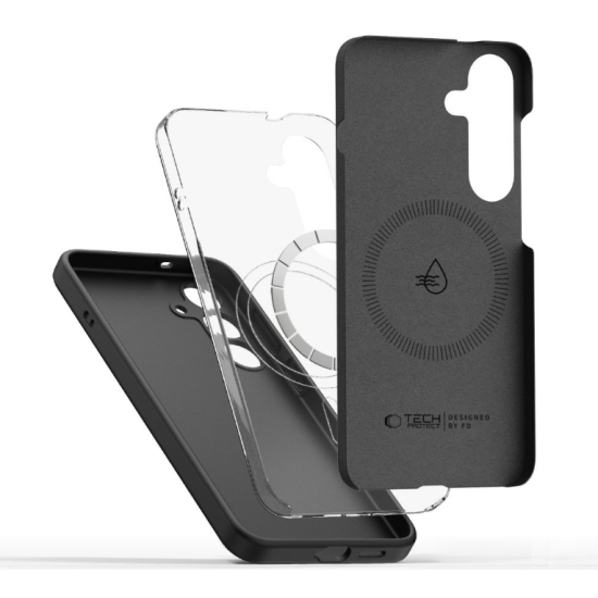 Θήκη Samsung Galaxy S25 Plus Tech-Protect Liquid Silicone Σκληρή με MagSafe - Black (5906302322305)
