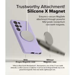 Θήκη Samsung Galaxy S25 Ultra Ringke Silicone Magnetic Ανθεκτική Σιλικόνης με MagSafe - Lavender (8800274969292)