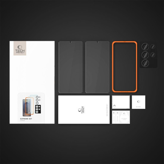 Tempered Glass Samsung Galaxy S25 Ultra Tech-Protect Supreme Set με 2 x Αντιχαρακτικά Γυαλιά Προστασίας Οθόνης και 1 x Κάμερας - Clear (5906302322343)