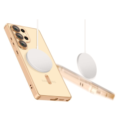 Θήκη Samsung Galaxy S25 Ultra Tech-Protect MagFlex Διάφανη Σιλικόνης με MagSafe - Shiny Gold (5906302360062)