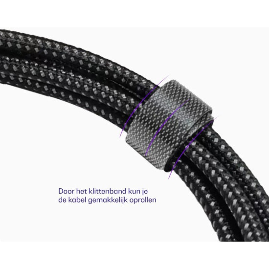 Καλώδιο Buddi Flex Extension Cable Επέκτασης Type-C (Male) σε Type-C (Female) 60W 450cm 5 Έτη Εγγύηση - Black (8719246459184)