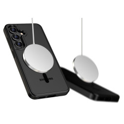 Θήκη Samsung Galaxy S25 Plus Tech-Protect MagMat Σκληρή Ημιδιάφανη με MagSafe - Matte Black (5906302322268)