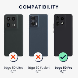 Θήκη Motorola Edge 50 Pro KWmobile TPU Case Σιλικόνης - Black Matte (KWM000022SO001C)