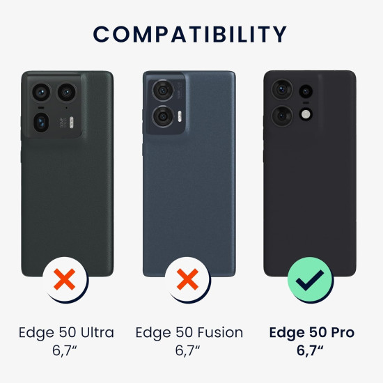 Θήκη Motorola Edge 50 Pro KWmobile TPU Case Σιλικόνης - Petrol (KWM000022SO002C)