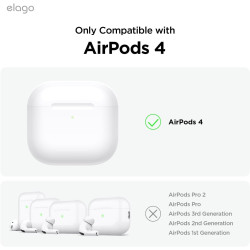 Θήκη AirPods 4th Gen Elago AW5 Hang Case Ρετρό Σιλικόνης - Black (EAP4AW5-HANG-BK)
