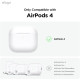 Θήκη AirPods 4th Gen Elago AW5 Hang Case Ρετρό Σιλικόνης - Black (EAP4AW5-HANG-BK)