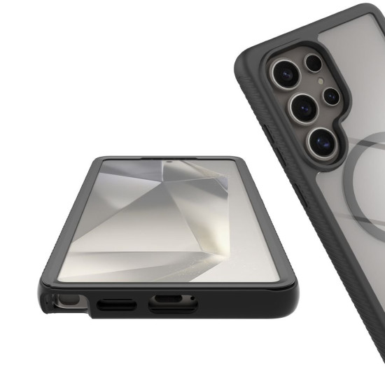 Θήκη Samsung Galaxy S25 Ultra Tech-Protect Defense Διάφανη Full Body 360° με MagSafe - Black (5906302322442)