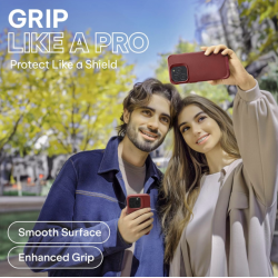 Θήκη iPhone 14 Pro Oakshield Σκληρή με MagSafe & KickStand - Dark Red (OAK000038FU003C)