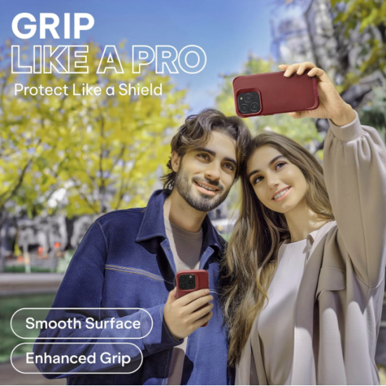 Θήκη iPhone 14 Pro Oakshield Σκληρή με MagSafe & KickStand - Dark Red (OAK000038FU003C)