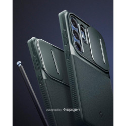 Θήκη Samsung Galaxy S25 Ultra Spigen Optik Armor με Κάλυμμα για την Κάμερα - Abyss Green (ACS08970)