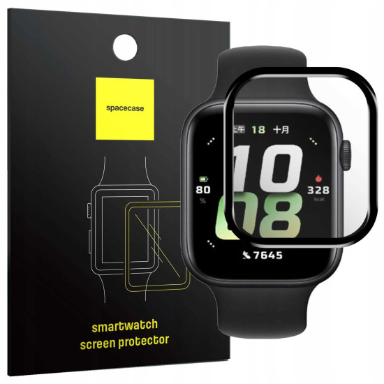 Hybrid Glass Honor Watch 5 Spacecase Smartwatch Αντιχαρακτικό Προστατευτικό Υβριδικό Οθόνης - Black (5905719114015)