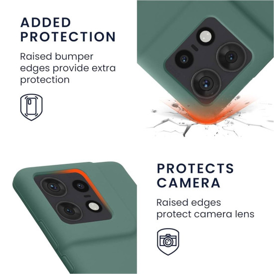 Θήκη Motorola Edge 50 Pro KWmobile Soft Flexible Rubber Cover Σιλικόνης - Forest Green (KWM000022SN004C)