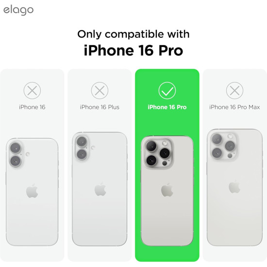 Θήκη iPhone 16 Pro Elago Magnetic Leather από Vegan Δέρμα με MagSafe - Black (ES16MSLE63PRO-BK)