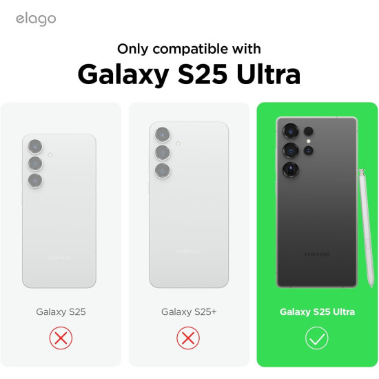 Θήκη Samsung Galaxy S25 Ultra Elago Magnetic Leather από Vegan Δέρμα με MagSafe - Black (EGS25MSLE68-BK)