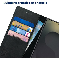 Θήκη Samsung Galaxy S25 Ultra Rosso Deluxe Δερμάτινο Πορτοφόλι - Black (8719246463242)