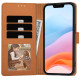 Θήκη iPhone 16e Tech-Protect Wallet Πορτοφόλι - Saddle Brown (5906302360321)