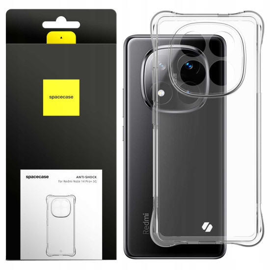 Θήκη Xiaomi Redmi Note 14 Pro Plus 5G Spacecase Anti-Shock Διάφανη Σιλικόνης 1mm - Clear (5905719113599)