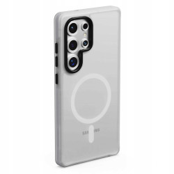 Θήκη Samsung Galaxy S25 Ultra Spacecase Hybrid Fusion Mag Ημιδιάφανη Σκληρή με MagSafe - Frost Clear (5905719114336)